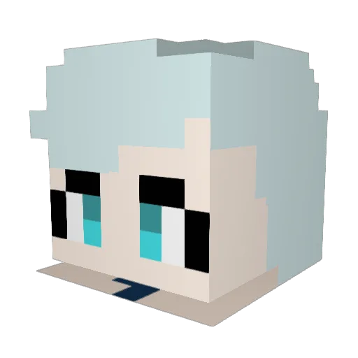 gusulll Minecraft avatar head, 3D render