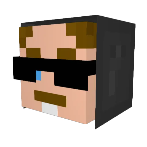 gutererBauer Minecraft avatar head, 3D render