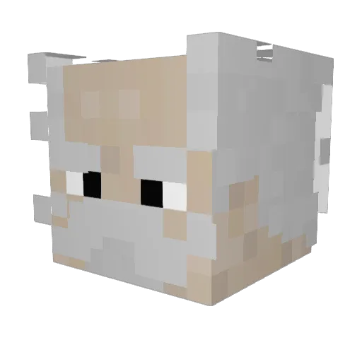 guthead Minecraft avatar head, 3D render