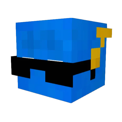 gutolaG0D Minecraft avatar head, 3D render