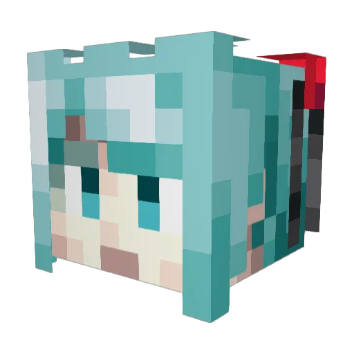 gutsplash Minecraft avatar head, 3D render