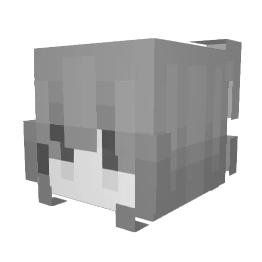 guttering Minecraft avatar head, 3D render