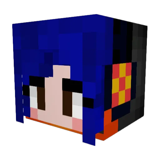 gutterwave Minecraft avatar head, 3D render