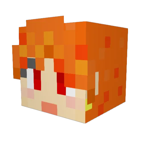 guuuu Minecraft avatar head, 3D render