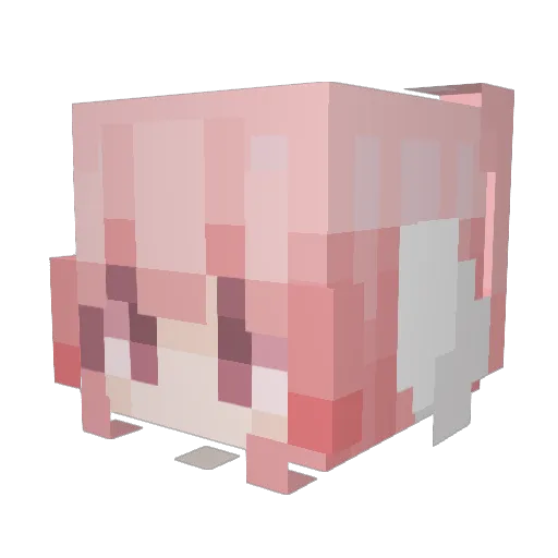 guwichiee Minecraft avatar head, 3D render