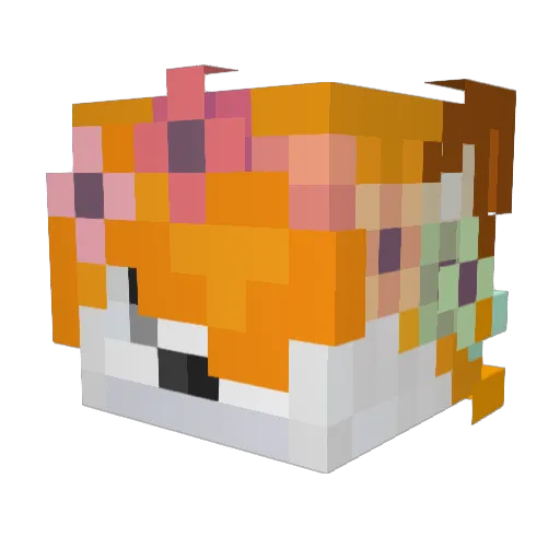 guwupi Minecraft avatar head, 3D render