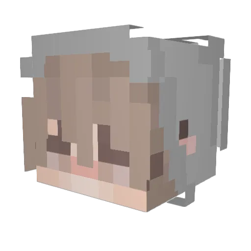 guyee Minecraft avatar head, 3D render
