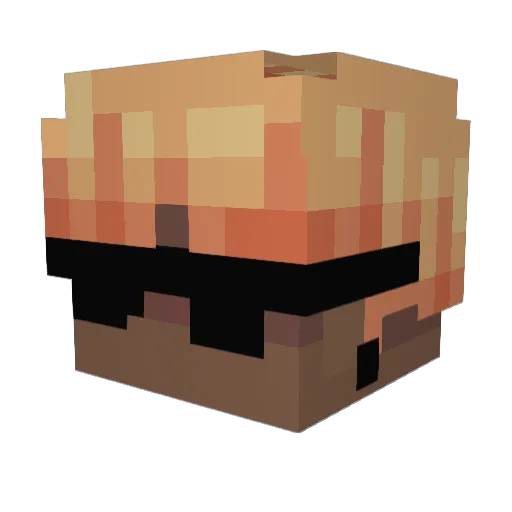 guyff Minecraft avatar head, 3D render