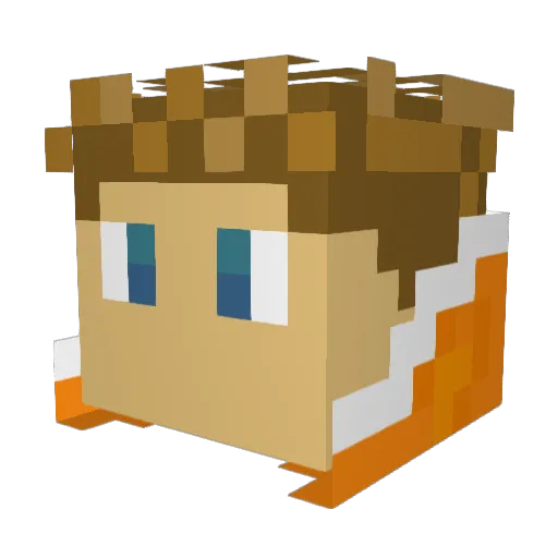 guygaming9 Minecraft avatar head, 3D render