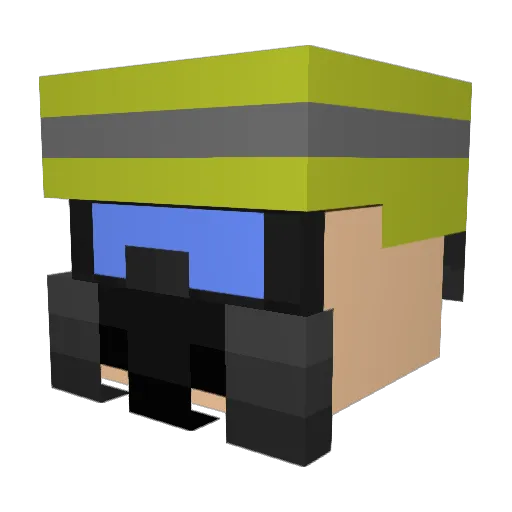 guygerry Minecraft avatar head, 3D render