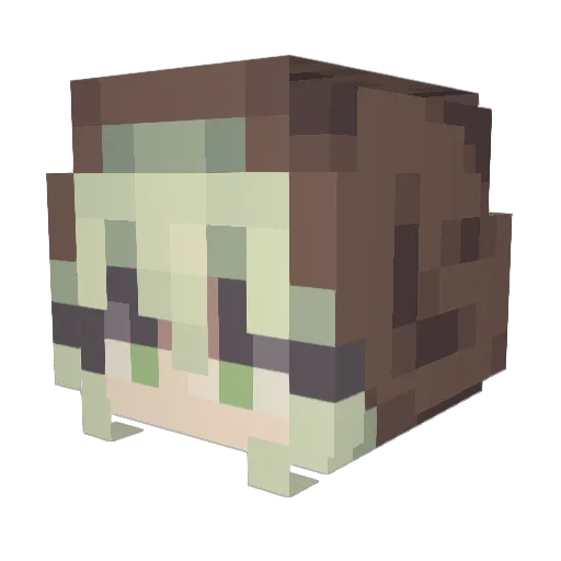 guymoder Minecraft avatar head, 3D render