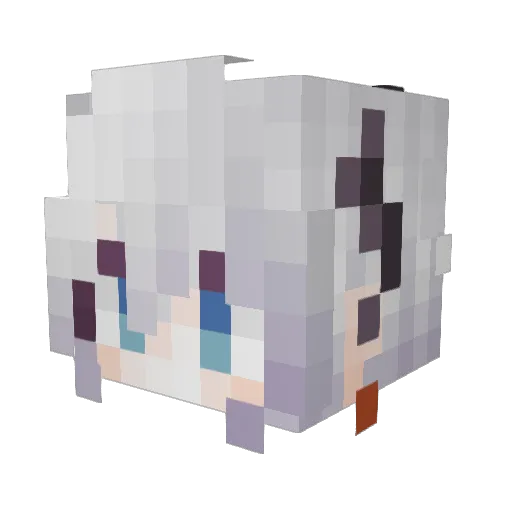 guyuelian Minecraft avatar head, 3D render