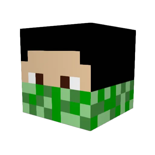 guywaller Minecraft avatar head, 3D render