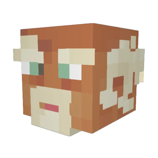 guzou Minecraft avatar head, 3D render
