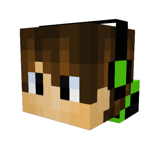 gv1872 Minecraft avatar head, 3D render