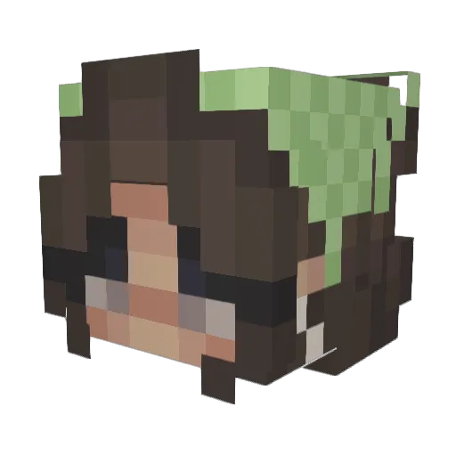 gvfleet Minecraft avatar head, 3D render