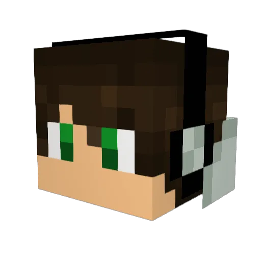 gvirus Minecraft avatar head, 3D render