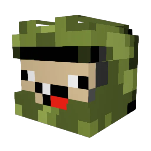 gvito20 Minecraft avatar head, 3D render