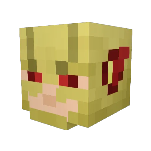 gvon1 Minecraft avatar head, 3D render