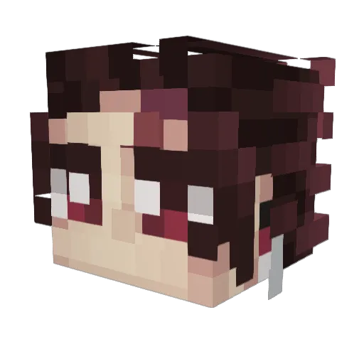 gw0310 Minecraft avatar head, 3D render