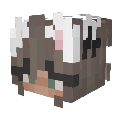 gwabz Minecraft avatar head, 3D render