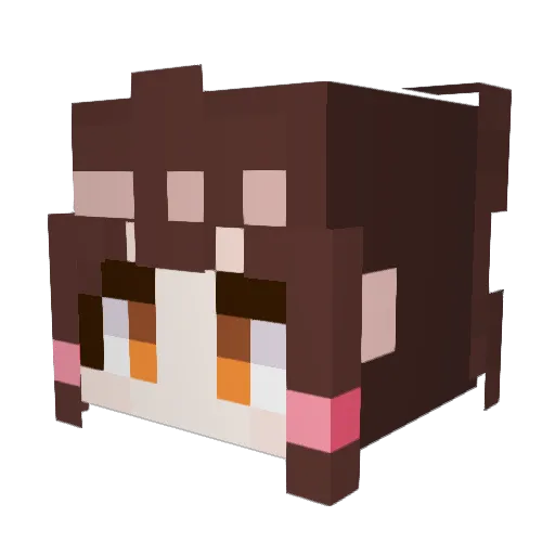 gwamel Minecraft avatar head, 3D render