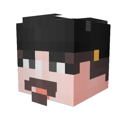 gwcho123_ Minecraft avatar head, 3D render
