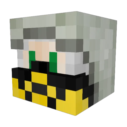 gwegoun Minecraft avatar head, 3D render