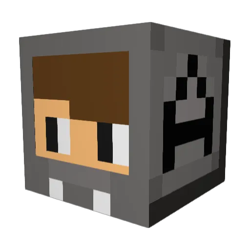 gwenasd Minecraft avatar head, 3D render