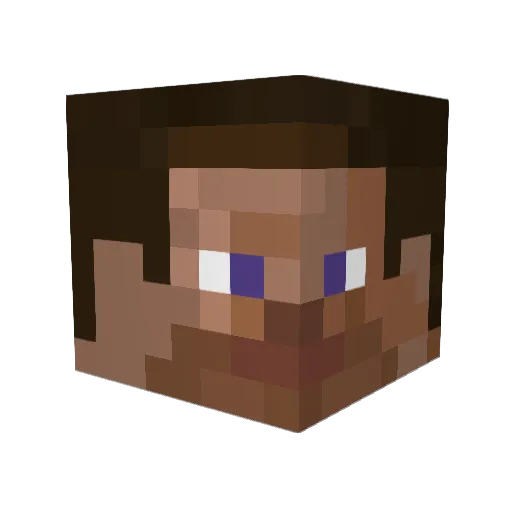 gwininin Minecraft avatar head, 3D render