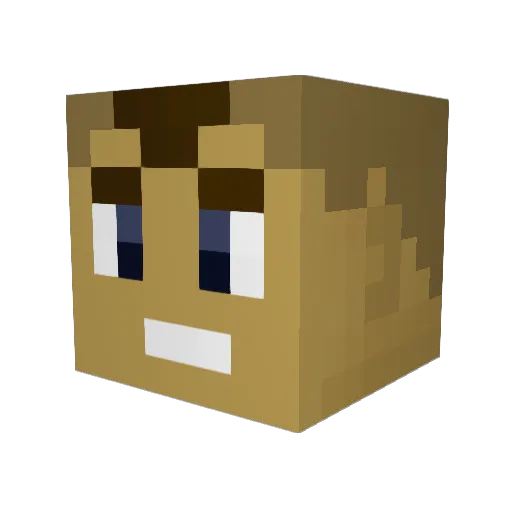 gwizer Minecraft avatar head, 3D render