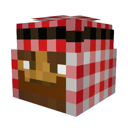 gwnbouz Minecraft avatar head, 3D render