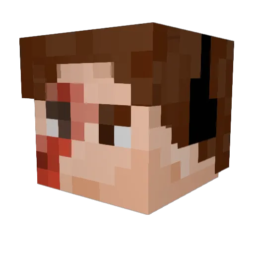 gwobgwob Minecraft avatar head, 3D render