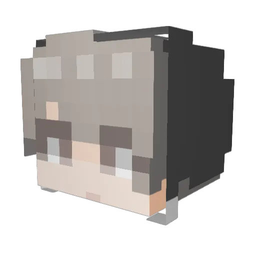 gwoni Minecraft avatar head, 3D render