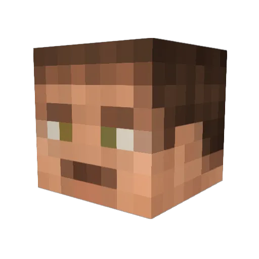 gxbeb Minecraft avatar head, 3D render