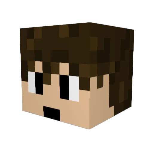 gxdioo Minecraft avatar head, 3D render