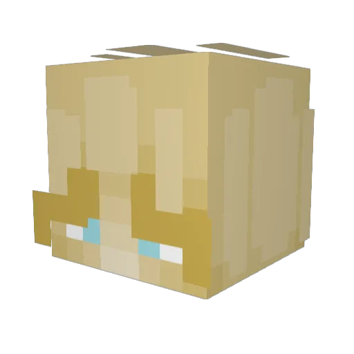 gxmered Minecraft avatar head, 3D render