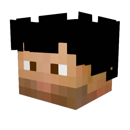 gxone Minecraft avatar head, 3D render