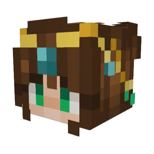 gxsami Minecraft avatar head, 3D render