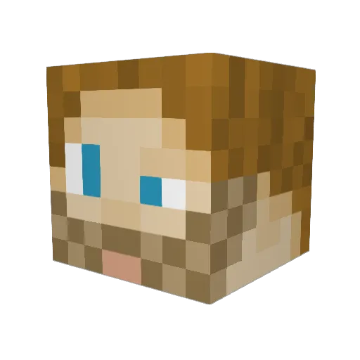 gxu Minecraft avatar head, 3D render