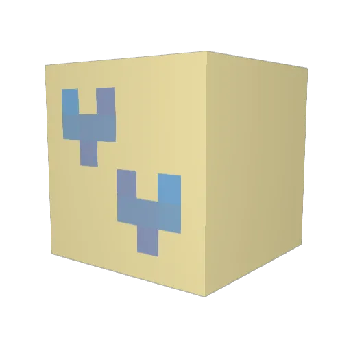 gyarufied Minecraft avatar head, 3D render