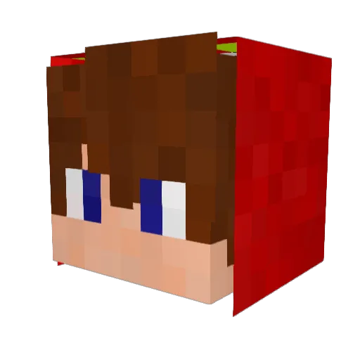 gyblier Minecraft avatar head, 3D render