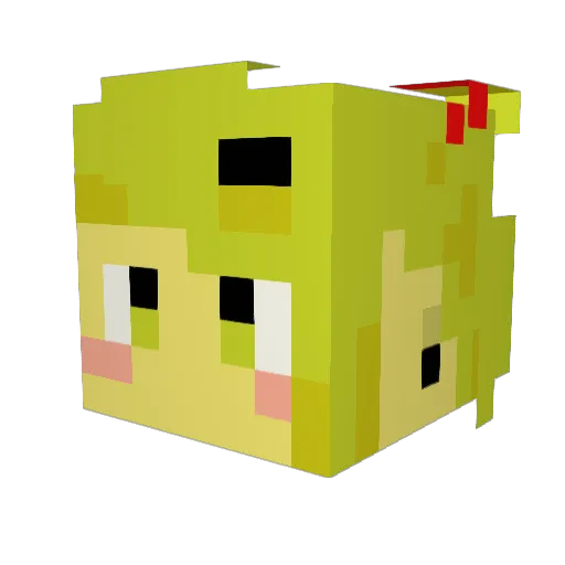 gycst Minecraft avatar head, 3D render