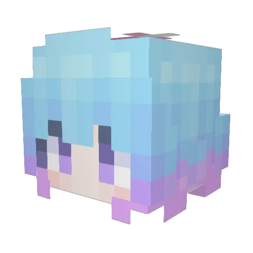 gyfer Minecraft avatar head, 3D render