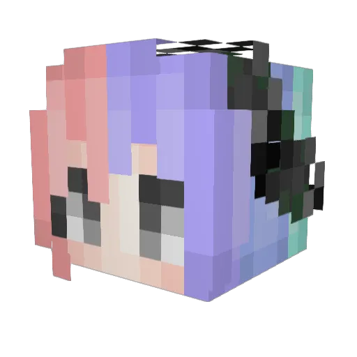 gyfls Minecraft avatar head, 3D render