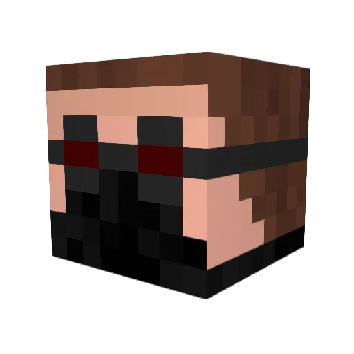 gylfu Minecraft avatar head, 3D render