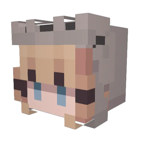 gymnastmonkey Minecraft avatar head, 3D render