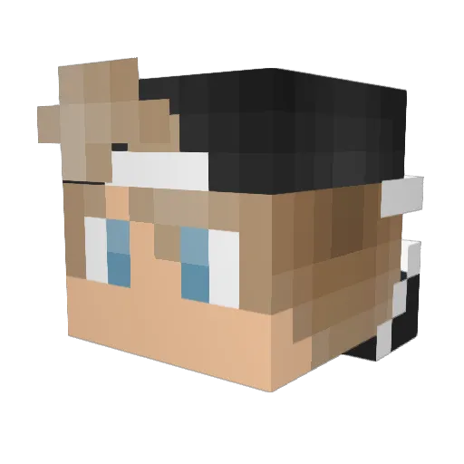 gyo_halt Minecraft avatar head, 3D render