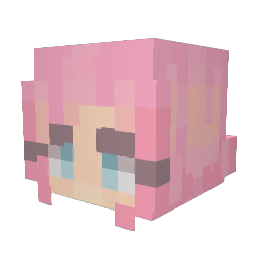 gyoza_cat Minecraft avatar head, 3D render