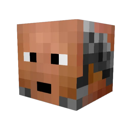 gypsybegger Minecraft avatar head, 3D render